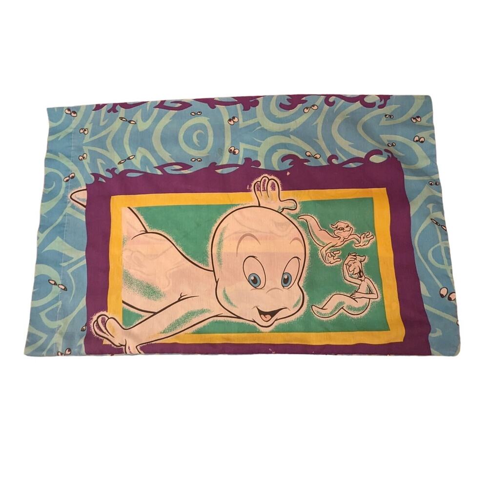 Vtg Casper the Ghost Pillow Case with Flaws